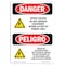 Signmission OSHA Sign, Shock Hazard Do Not Operate Bilingual, 18in X 12in Decal, 12" W, 18" L, Spanish OS-DS-D-1218-VS-1699 - alternate 1